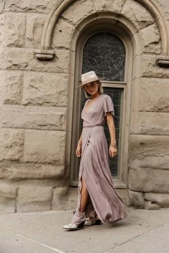 ROKOKO Cecelia Wrap Dress In Lavender - FINAL SALE