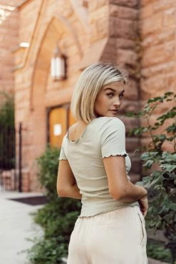 Vero Moda Sydia Tee In Sage - FINAL SALE