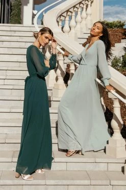 RICARICA Veronica Maxi Dress In Sage Dresses