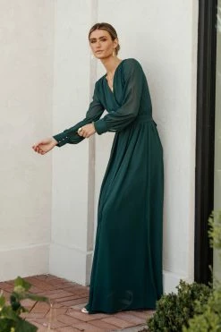 RICARICA Veronica Maxi Dress In Emerald