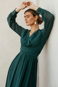 RICARICA Veronica Maxi Dress In Emerald