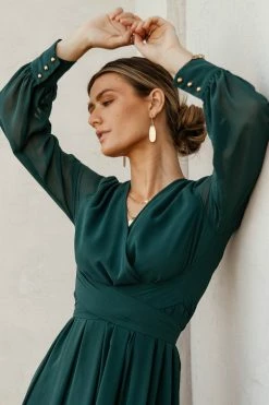 RICARICA Veronica Maxi Dress In Emerald