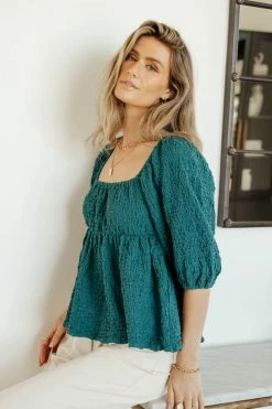 Flash Sale π MILLIBON POLYMOND DK INC Tops Brighton Top In Teal - FINAL SALE π₯° 9 MILLIBON POLYMOND DK INC Tops Brighton Top In Teal - FINAL SALE