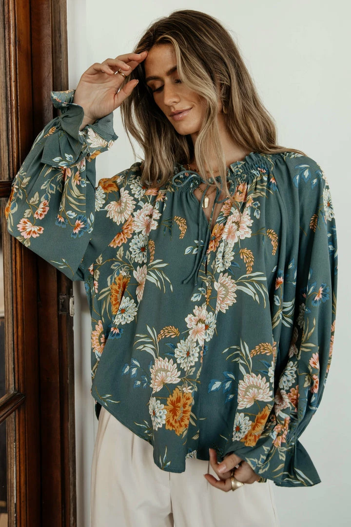 Promo π MILLIBON POLYMOND DK INC Jules Floral Blouse - FINAL SALE π 3 MILLIBON POLYMOND DK INC Jules Floral Blouse - FINAL SALE