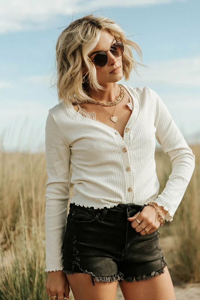 Top 10 🧨 GINGER G Stanley Button Front Top In Ivory - FINAL SALE 🧨 1 GINGER G Stanley Button Front Top In Ivory - FINAL SALE