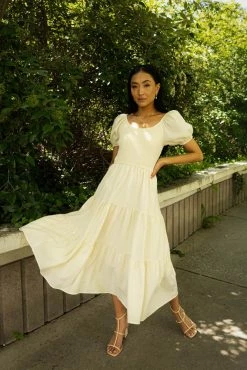 WORUI Dresses Gemma Midi Dress In Cream