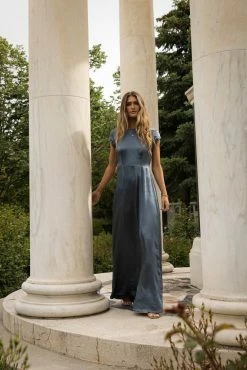 WORUI Lucille Maxi Dress In Slate Dresses