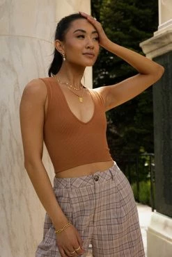 DYNAMIC FASHION Tops Solange Tank In Orange