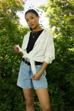 LIME N CHILI Chanel Button Down Top In Ivory - FINAL SALE