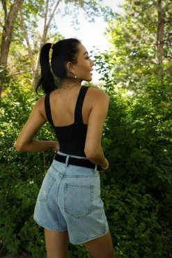 DYNAMIC FASHION Tops Sara Ribbed Tank In Black