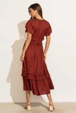 WORUI Dresses Willa Ruffle Dress In Brick