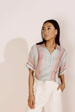 EN CREME Andie Button Down Top - FINAL SALE