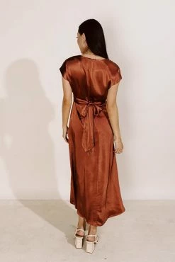 WORUI Dresses Rosalind Midi Dress In Rust