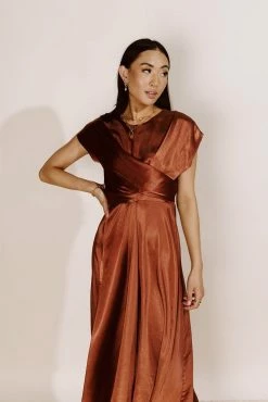 WORUI Dresses Rosalind Midi Dress In Rust