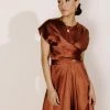 WORUI Dresses Rosalind Midi Dress In Rust