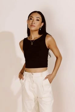 FINAL TOUCH COLLECTION Gretel Tank In Black New Arrivals