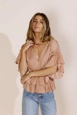 Mustard Seed Ariadne Blouse In Rose - FINAL SALE Tops