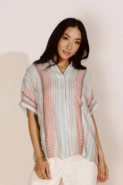 EN CREME Andie Button Down Top - FINAL SALE