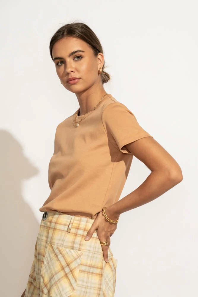 Best reviews of ๐ WORUI Mckenna Tee ๐ Shirt In Tan ๐ 7 WORUI Mckenna Tee Shirt In Tan