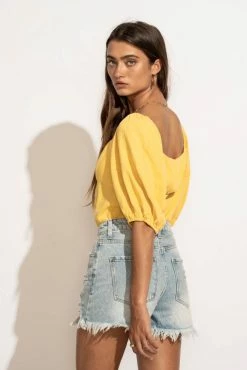 AEMI AND CO Delani Blouse In Yellow - FINAL SALE Tops