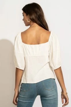 AEMI AND CO Delani Blouse In White - FINAL SALE