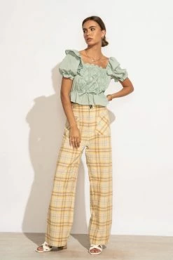 BLU PEPPER Blanche Blouse In Mint - FINAL SALE