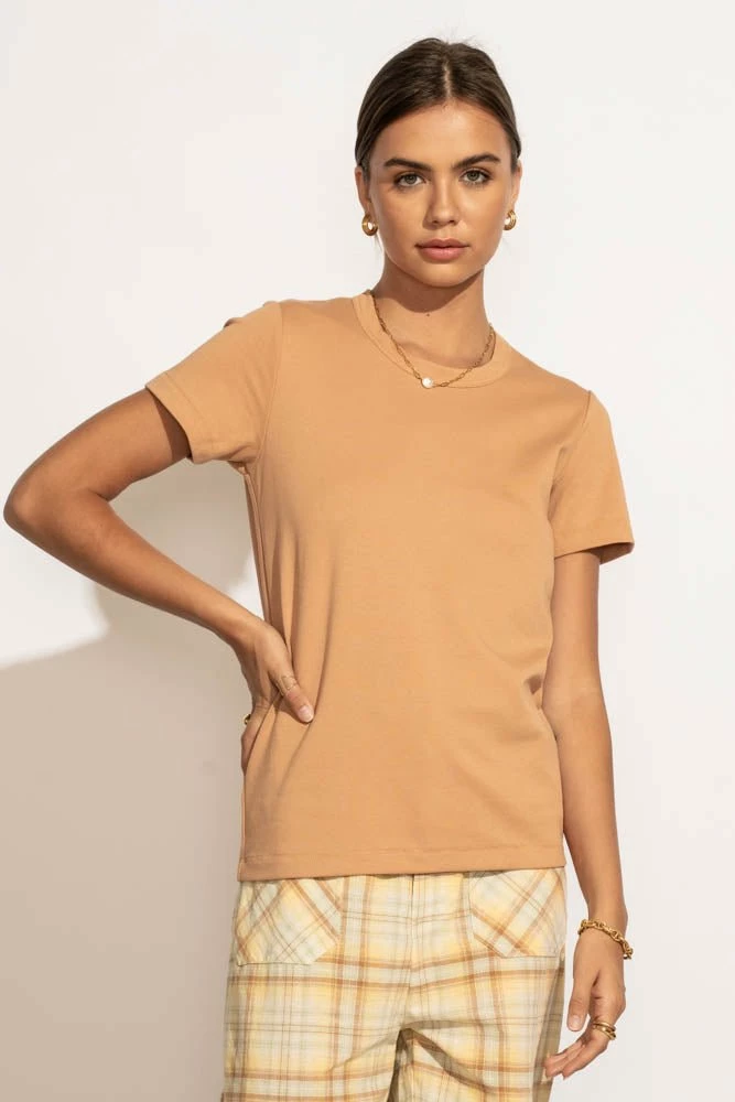 Best reviews of ๐ WORUI Mckenna Tee ๐ Shirt In Tan ๐ 6 WORUI Mckenna Tee Shirt In Tan