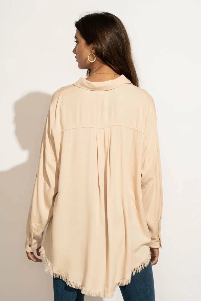 Wholesale π LIME N CHILI Chanel Button Down Top In Taupe - FINAL SALE π 5 LIME N CHILI Chanel Button Down Top In Taupe - FINAL SALE