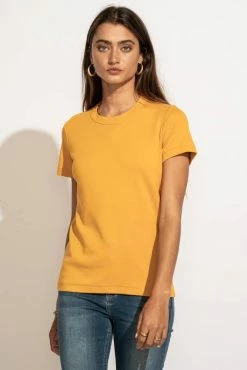 WORUI Tops Mckenna Tee Shirt In Mustard
