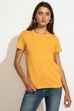 WORUI Tops Mckenna Tee Shirt In Mustard