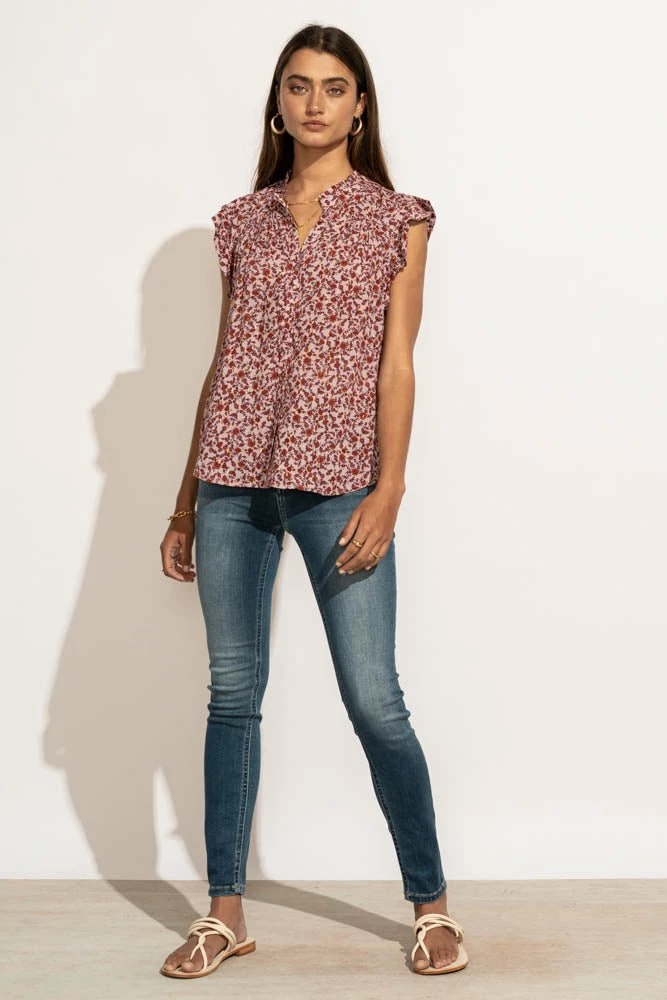 Discount π LOVE STITCH Clothing Illustrated Chelsea Floral Blouse - FINAL SALE π 5 LOVE STITCH Clothing Illustrated Chelsea Floral Blouse - FINAL SALE