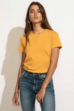 WORUI Tops Mckenna Tee Shirt In Mustard