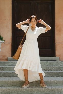 WELLMADE INC Jasper Smocked Midi Dress - FINAL SALE