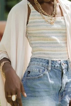 ENDLESS BLU Kendra Cropped Tank - FINAL SALE