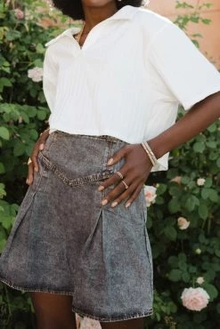 PROMESA Ethel Pleated Denim Skirt - FINAL SALE