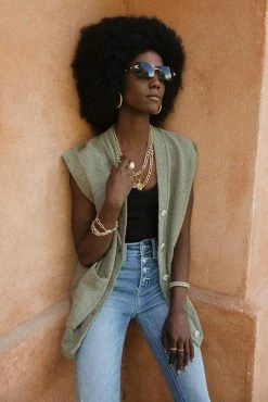 GINGER G Button Up Sweater Vest - FINAL SALE Sweaters