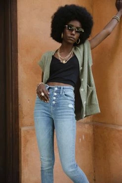 GINGER G Button Up Sweater Vest - FINAL SALE Sweaters