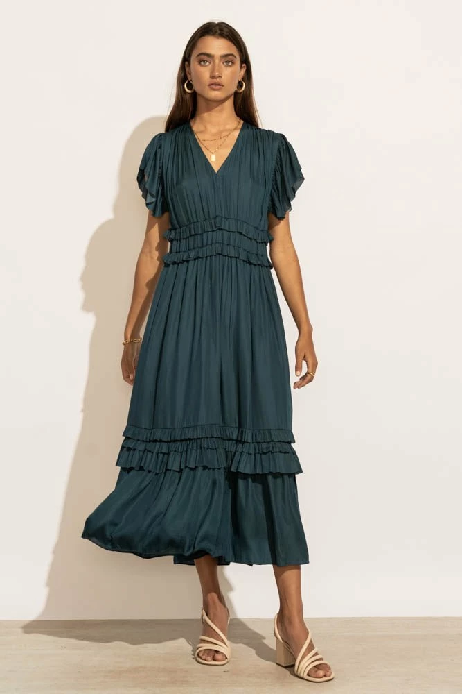Cheapest π WORUI π Dresses Willa Ruffle π Dress In Teal β 5 WORUI Dresses Willa Ruffle Dress In Teal