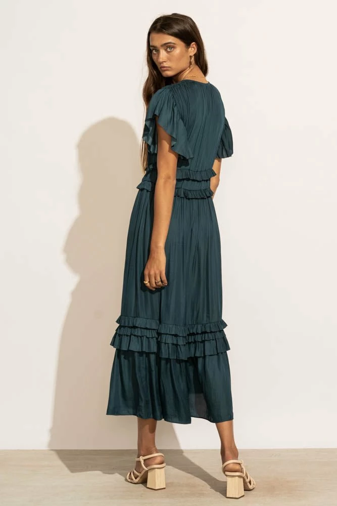 Cheapest π WORUI π Dresses Willa Ruffle π Dress In Teal β 2 WORUI Dresses Willa Ruffle Dress In Teal