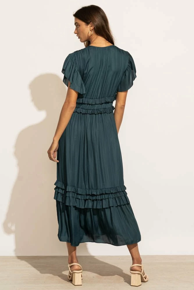 Cheapest π WORUI π Dresses Willa Ruffle π Dress In Teal β 8 WORUI Dresses Willa Ruffle Dress In Teal