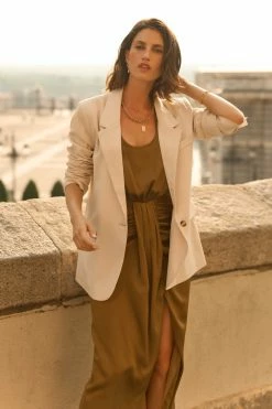 Mustard Seed Misty Midi Dress In Olive - FINAL SALE