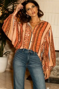 Flying Tomato Kitty Button Down Top - FINAL SALE