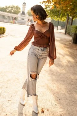 PROMESA Kyra Cropped Blouse - FINAL SALE