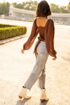 PROMESA Kyra Cropped Blouse - FINAL SALE