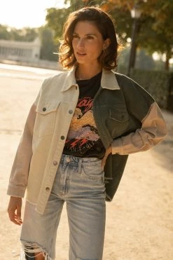 WORUI Tops Winnie Corduroy Shacket In Teal