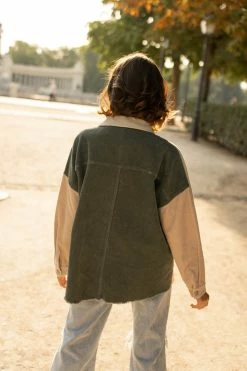 WORUI Tops Winnie Corduroy Shacket In Teal