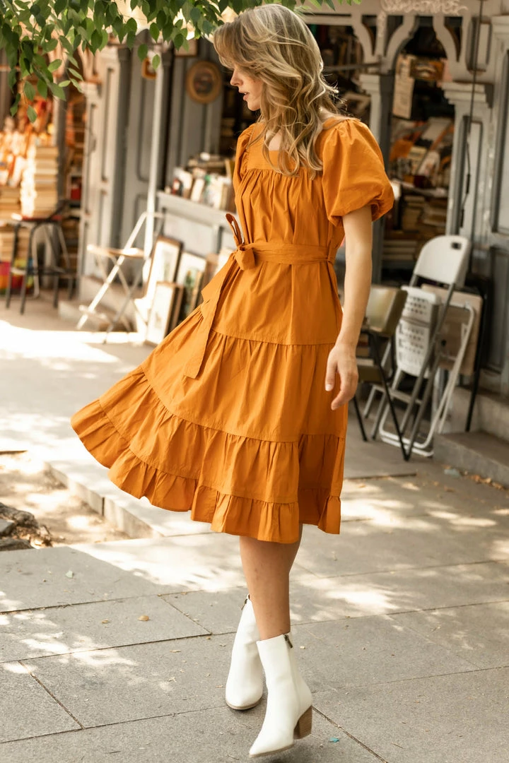 Cheapest π WORUI π Dresses Tropez Midi π Dress In Orange β 4 WORUI Dresses Tropez Midi Dress In Orange