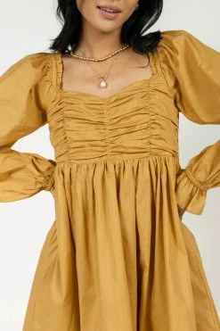 AARON & AMBER Dresses Ellison Mini Dress In Mustard - FINAL SALE