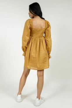 AARON & AMBER Dresses Ellison Mini Dress In Mustard - FINAL SALE
