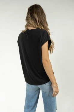 LIME N CHILI Raleigh Top In Black - FINAL SALE